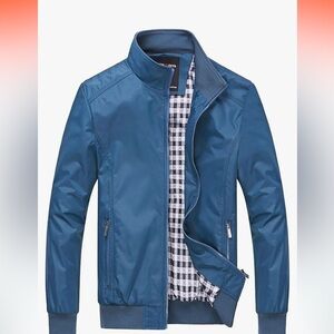 Mens Casual Jacket Outdoor Slim Windbreaker Lightweight Track Jackets